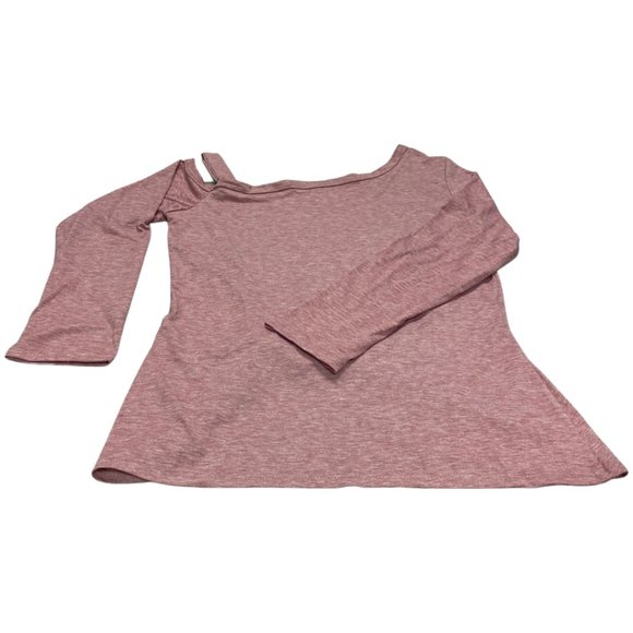 BABEIYXM Women's Solid One Shoulder Long Sleeve Tops Tee Knot Front Shirts - Picture 2 of 3